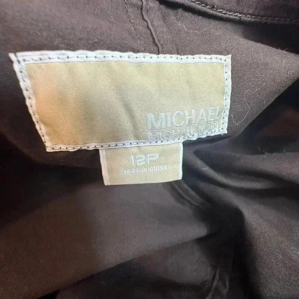 Michael Kors chocolate brown jacket with toggles size 12 petite - Picture 10 of 11